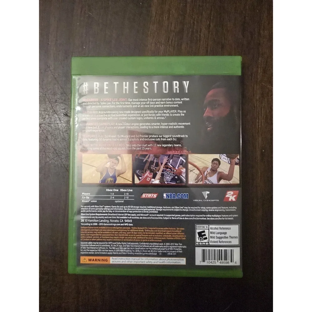 NBA 2K16 - XBOX ONE DISC and CASE JAMES HARDEN COVER